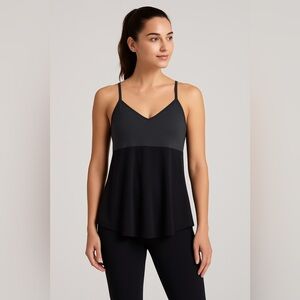 Lululemon Lab Shadow Tank Top Grey Black Colorblock Racerback Size 4
